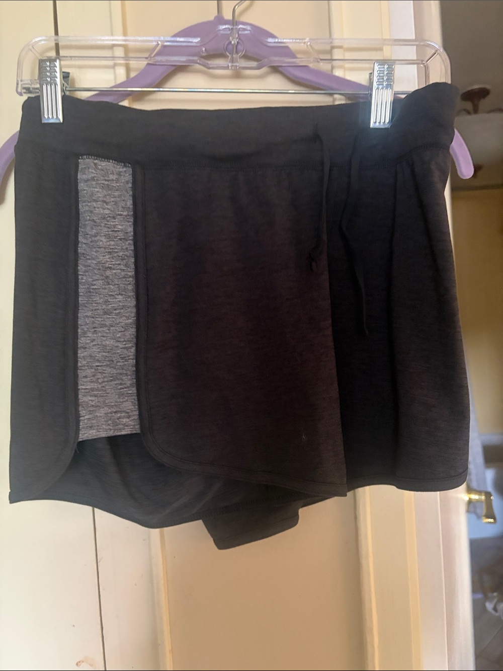 Reebok Black Athletic Skort with Heather Gray Panel